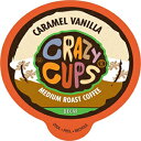 Crazy Cups Flavored Single-Serve Coffee for Keurig K-Cups Machines, Decaf Caramel Vanilla, 22 Count