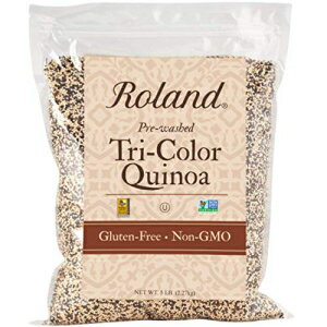 Roland Foods オーガニック三色キヌア、洗浄済み、グーテンフリー全粒粉、5ポンドバッグ Roland Foods Organic Tri-Color Quinoa, Pre-washed, Guten Free Whole Grain, 5 Lb Bag