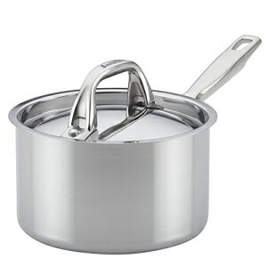 Anolon Advanced Stainless Steel Triply Sauce Pan/Saucepan with Lid, 2 Quart, Silver