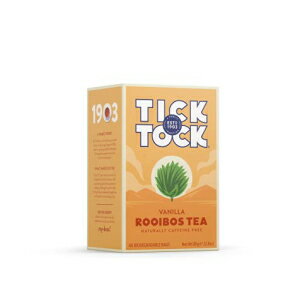 TICK TOCK TEAS ルイボスバニラ、天然カフェインフリーレッドブッシュハーブティー、抗酸化物質が豊富、南アフリカ産、スーパーフード..
