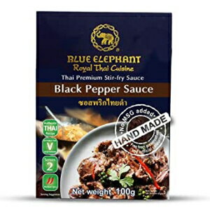 ??Blue Elephant Blue Elephant Thai Premium Stir-fry Black Pepper Sauce 100 g.