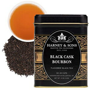 ハーニー&サンズ ブラックカスクバーボン 4オンス 缶入りルーズティー Harney & Sons Black Cask Bourbon 4 ounce loose tea in tin