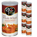 4C Premium Bread Crumbs, Regular & Gluten Free, Flavorful Crispy Crunchy, Value Pack (Whole Wheat Seasoned, Pack of 6)