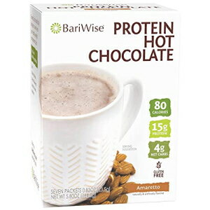 BariWise 高プロテイン ホットココア アマレット - 低炭水化物 低カロリー プロテイン 15g (7ct) BariWise High Protein Hot Cocoa, Amaretto - Low Carb, Low Calorie, 15g Protein (7ct)