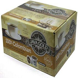 Java Gold 100% Colombian Medium Roast Coffee For Use in All Single Serve Brewing Systems-80ct