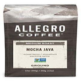 アレグロ コーヒー モカ ジャワ グラウンド コーヒー、12 オンス Allegro Coffee Mocha Java Ground Coffee, 12 oz