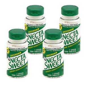楽天GlomarketNecta Sweet 1 粒サッカリン タブレット - ゼロカロリーの砂糖代替品 （4 パック 1,000 錠ボトル） Necta Sweet 1-Grain Saccharin Tablets - Zero-Calorie Sugar Substitutes （4-Pack 1,000-Tablet Bottle）