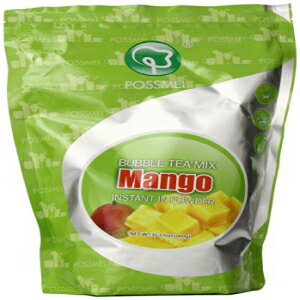 Possmei タピオカ ティー ミックス インスタント パウダー、マンゴー、35.27 オンス Possmei Bubble Tea Mix Instant Powder, Mango, 35.27 Ounce