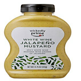 邪悪なプライムマスタード、白ワインハラペーニョ、11.75オンス Wickedly Prime Mustard, White Wine Jalapeno, 11.75 Ounce