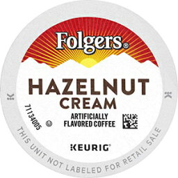 Folgers ヘーゼルナッツ クリーム フレーバー コーヒー、キューリグ K カップ ポッド 72 個、12 個 (6 個パック) Folgers Hazelnut Cream Flavored Coffee, 72 Keurig K-Cup Pods, 12 Count (Pack of 6)
