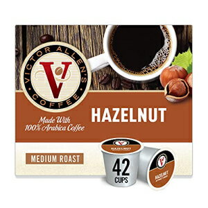Victor Allen's ҡ ءʥạ̊ߥǥȡ42 ȡ󥰥륵֥ҡݥåɡ塼ꥰ K å׾¤ Victor Allen's Coffee Hazelnut Flavored, Medium Roast, 42 Count, Single...