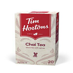 ティムホートンズ チャイ ティーバッグ、20 カウント、54g | 1.9オンス {カナダから輸入} Tim Hortons Chai Tea Bags, 20 count, 54g | 1.9oz {Imported from Canada}