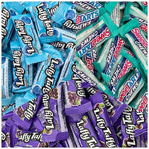 CRAZYOUTLET Wonka Laffy Taffy Fruit Fun Size Candy Bar, Chewy Treat, No Artificial Flavors, Bulk Pack, 2 Lbs