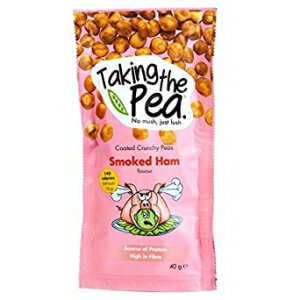 エンドウ豆、スモークハム英語で育てられたカリカリ風味のエンドウ豆-40g Taking The Pea, Smoked Ham English-Grown Crunchy Flavoured Peas - 40g