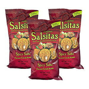El Sabroso Salsitas スパイシー サルサ トルティーヤ チップス 12 オンス バッグ(3袋) El Sabroso Salsitas Spicy Salsa Tortilla Chi..