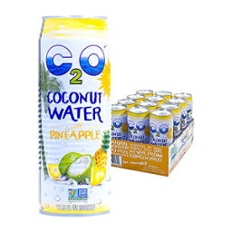 C2O パイナップル入りピュアココナッツウォーター、17.5液量オンス（12個パック） C2O Pure Coconut Water with Pineapple, 17.5 Fluid Ounce (Pack of 12)