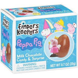 Finders Keepers Holiday Milk Eggs, Peppa Pig Toy Surprise for Stocking Stuffers &Candy Gifts, Milk Candy Eggs With Assorted Peppa Pig Toys, Chocolate, 4.2 Oz (Pack of 6)