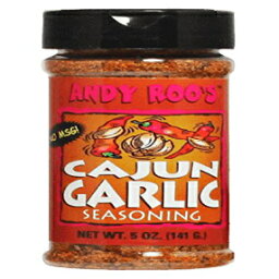 アンディルーのケイジャンガーリック調味料、5オンス Andy Roo's Cajun Garlic Seasoning, 5 Ounces