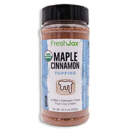 FreshJaxプレミアムグルメスパイスと調味料（オーガニックメープルシナモン-特大） FreshJax Premium Gourmet Spices and Seasonings (Organic Maple Cinnamon - Extra Large)