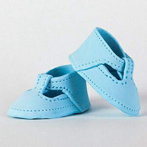 ベビーメアリージェーンシューズフォンダンケーキトッパー、1ペア、ブルー Caljava Baby Mary Jane Shoes Fondant Cake Topper, 1 Pair, Blue