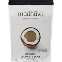 MADHAVA オーガニックココナッツシュガー 16オンス バッグ (6 個入り) | 天然甘味料、砂糖代替品 | 未精製 | コーヒー、紅茶、レシピ用の砂糖 | ビーガン | オーガニック | 非遺伝子組み換え MADHAVA Organic Coconut Sugar 16 oz. Bag (P