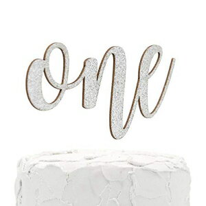 ナナスコ1歳の誕生日ケーキトッパー-1つ-両面シルバーグリッター-プレミアム品質のアメリカ製 NANASUKO 1st Birthday Cake Topper - one - Double Sided Silver Glitter - Premium Quality Made in USA