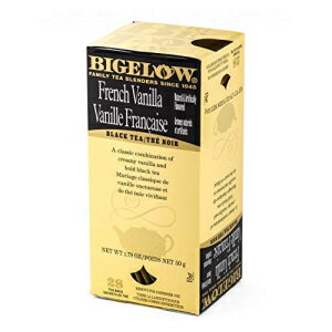 Bigelow Tea Bigelow French Vanilla Tea 28-Count Box (Pack of 1) Premium Black Tea Flavored with Vanilla Antioxidant-Rich Gluten-Free Full-Caffeine Tea in Foil-Wrapped Bags