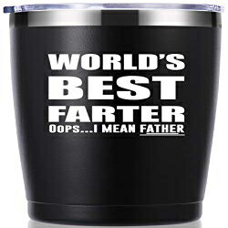 momocici World 039 s Best Farter I Mean Father 20 OZ Tumbler.Fathers Day Gifts.Dad Gifts from Daughter,Son,Wife.Birthday Gifts,Christmas Gifts for New Dad,Father,Husband,Men Travel Mug(Black)