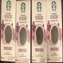 スターバックスインスタントビアコーヒーバンドル-フレンチロースト、4箱（48パケット） The Bean Coffee Company Starbucks Instant Via Coffee Bundle - French Roast, 4 Boxes (48 Packets)