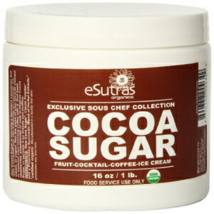 Esutras Organics シュガー、ココア、16 オンス Esutras Organics Sugar, Cocoa, 16 Ounce