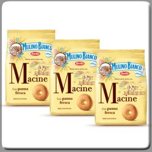 Mulino Bianco: 「Macine」ショートブレッド クッキー クリーム - 12.3 オンス (350g) 3 個パック [イタリア輸入] … Mulino Bianco: "Macine" Shortbread cookies Cream - 12.3 Oz (350g) Pack of 3 [ Italian Import ] …