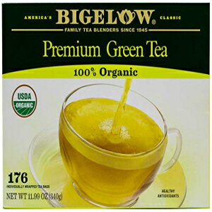 Bigelow プレミアム 100 パーセント オーガニック緑茶 176 枚入りボックス Bigelow Premium 100-Percent Organic Green Tea 176-Count Box 1