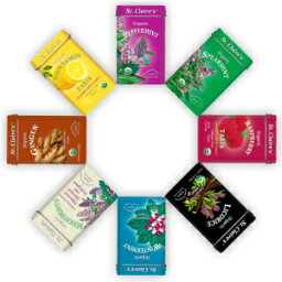 St. Claire's Organics アソート缶サンプラー、8 フレーバー、1.5 オンス缶 (8 個パック) St. Claire's Organics Assorted Tin Sampler, 8 Flavors, 1.5 oz Tins (Pack of 8)