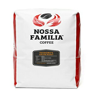 イタリアのローストミディアム-ダークローストコーヒー豆の挽いたもの、テオドロの5ポンド Nossa Familia Italian Roast Medium-Dark Roast Coffee Beans Ground, Teodoro's 5lb