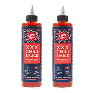 XXX Sauce by KPOP Foods. Super Spicy, Savory, and Authentic Korean Super Hot Sauce, 10.4oz Squeeze Bottle. Made with 100% Real Gochujang Korean Chili Paste. High Heat. (Pack of 2)