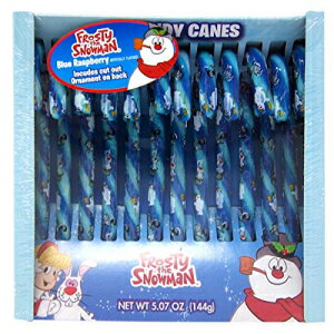 フロスティザスノーマンブルーラズベリーストッキングスタッファーキャンディケイン5.07オンス Flix Frosty The Snowman Blue Raspberry Stocking Stuffer Candy Canes 5.07 Ounce