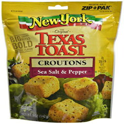 New York Texas Toast Croutons Sea Salt & Pepper, 5-Ounce Bags (Pack of 12)
