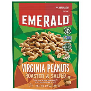 エメラルドナッツ、バージニアピーナッツ、ロースト、塩味、10オンス Emerald Nuts, Virginia Peanuts Roasted and Salted, 10 Ounce