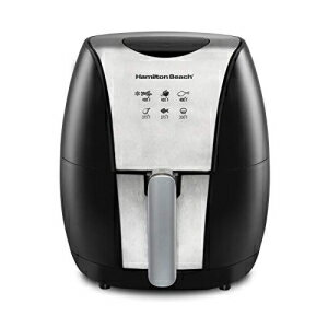 n~gr[`3.2NH[gfW^GAtC[I[uA6̃vZbgAꂪȒPȏłth~oXPbgAi35065j Hamilton Beach 3.2 Quart Digital Air Fryer Oven with 6 Presets, Easy to Clean Nonstick Basket, Black (3506