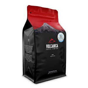 ペルーカフェイン抜きコーヒー、オーガニック、ホールビーン、スイスウォータープロセス、フレッシュロースト、16オンス Volcanica Coffee Peru Decaf Coffee, Organic, Whole Bean, Swiss Water Process, Fresh Roasted, 16-ounce