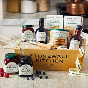 Stonewall Kitchen Berry Breakfast Gift Basket (9 Piece Wood Gift Box Set)
