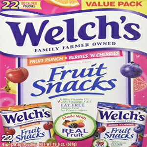 1位! 口コミ数「0件」評価「0」Welch's フルーツスナック 22 パウチ - フルーツポンチ & ベリーズ & チェリー 0.9 オンス Welch's Fruit ･･･ 
