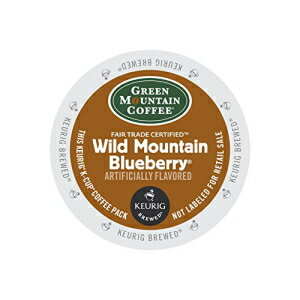 キューリグ醸造所向けグリーンマウンテンフェアトレードワイルドマウンテンブルーベリー24Kカップ（4パック）-パッケージは異なる場合があります Green Mountain Coffee Roasters Green Mountain Fair Trade Wild Mountain Blueberry for Keurig Brewers 24