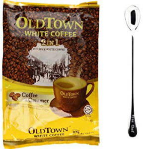 2 Bag, 2 In 1 Coffee & Creamer, One NineChef Spoon + Old Town White Coffee (2 In 1 Coffee & Creamer, 2 Bag)