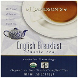 Davidson's Tea イングリッシュ ブレックファスト、8 カウント ティーバッグ (12 個パック) Davidson's Tea English Breakfast, 8-Count Tea Bags (Pack of 12)