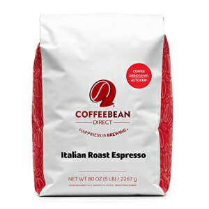 コーヒー豆ダイレクトイタリアンローストエスプレッソ挽きコーヒー、5ポンドバッグ Coffee Bean Direct Italian Roast Espresso Ground Coffee, 5-Pound Bag