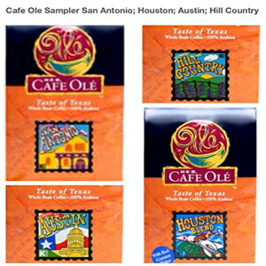 カフェオレホールビーンバラエティパックサンアントニオ、ヒューストン、テキサスピーカン（3パック） CAFE Olé Cafe Ole Whole Bean Variety Pack San Antonio, Houston and Texas Pecan (Pack of 3)