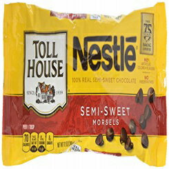 Nestle TOLL HOUSE Real SemiSweet Morsels 12 oz. Bag, Chocolate, 24 Ounce, (Pack of 2)