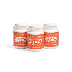 ガム Epic Dental 100% キシリトール甘味ガム、オレンジマンゴー、50 個 (3 個パック) Epic Dental 100% Xylitol Sweetened Gum, Orange-Mango, 50 Count (Pack of 3)