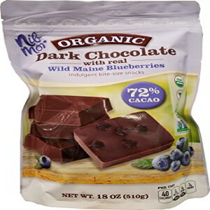 楽天Glomarketニブモルオーガニックダークチョコレートと本物のワイルドメインブルーバリー18オンス、18オンス Nib Mor Organic Dark Chocolate with Real Wild Maine Bluebarries 18 Oz, 18 oz